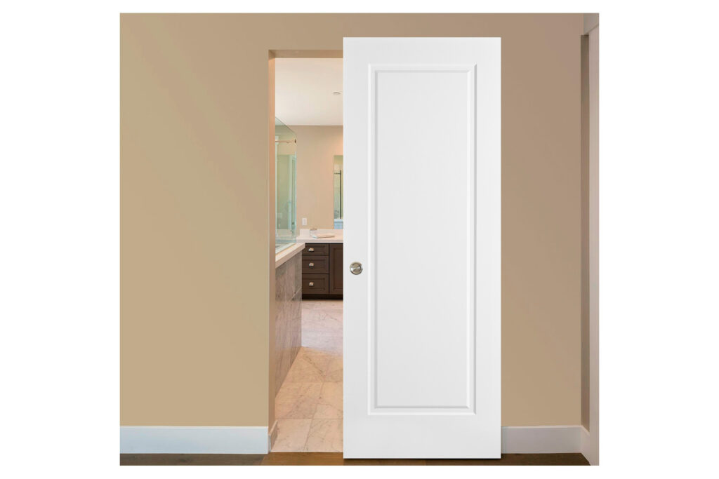 Nova 1 Panel Soft White Laminated Traditional Interior Door - Magic Door