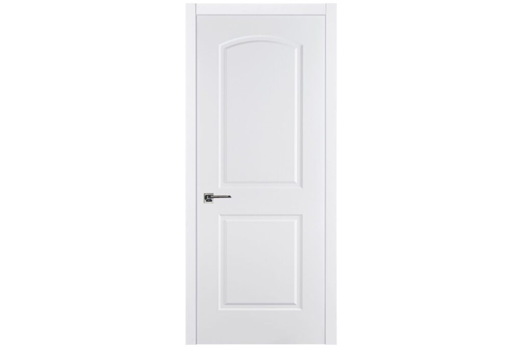 Nova 2 Panel Arched Soft White Laminated Traditional Interior Door - Single Door