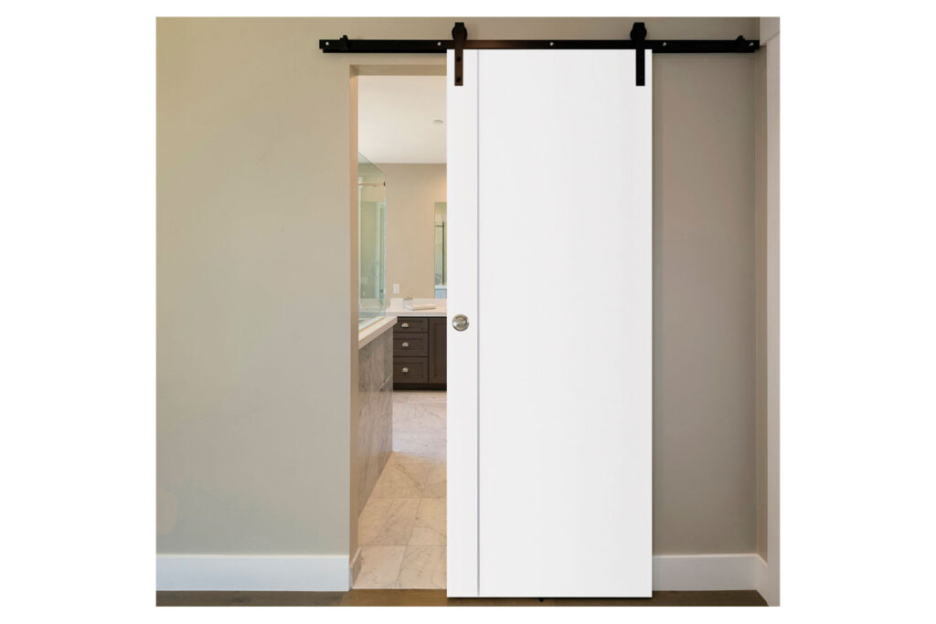 Nova Glam G-Pro 003 Soft White Laminated Modern Interior Door - Barn Door