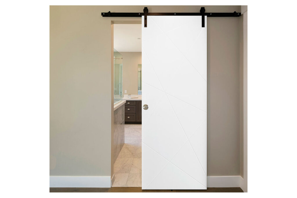 Nova HM-419 Pure White Laminated Modern Interior Door - Barn Door