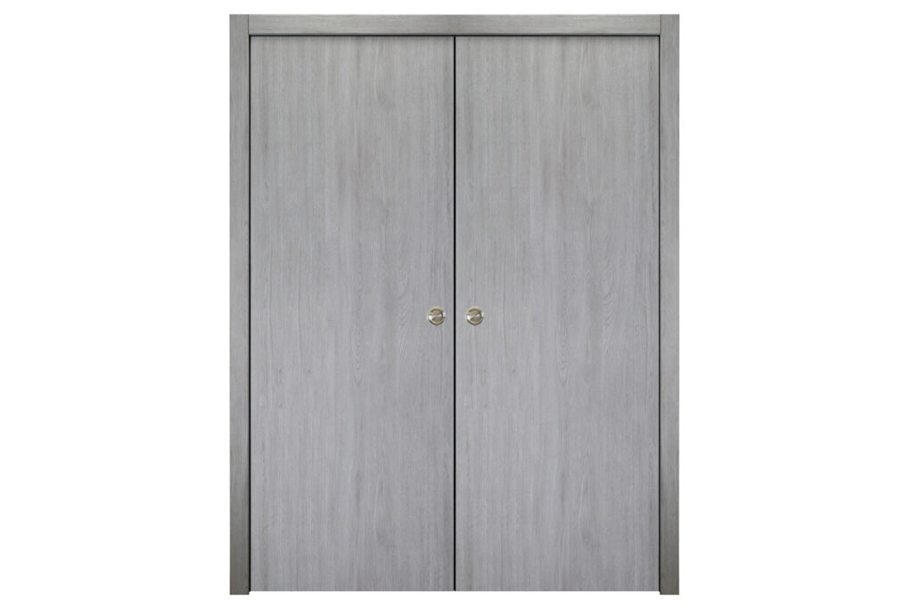 Nova Italia Flush 01 Light Grey Laminate Interior Door - Double Pocket