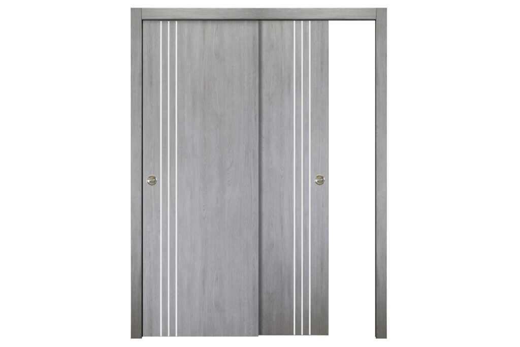 Nova Italia Flush 04 Light Grey Laminate Interior Door - Bypass Door