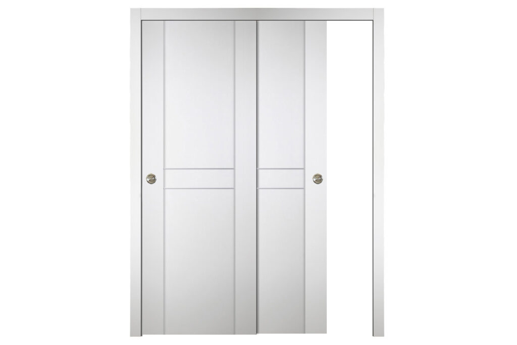 Nova Italia Stile 2HC Alaskan White Laminate Interior Door - Bypass Door