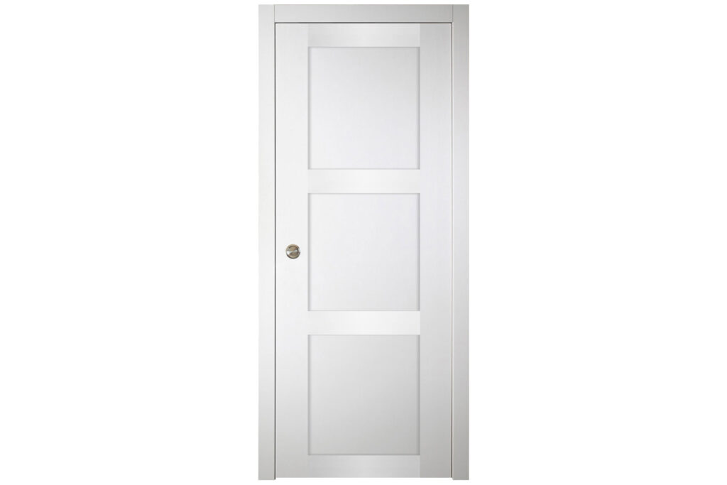Nova Italia Stile 3 Lite Alaskan White Laminate Interior Door - Single Pocket