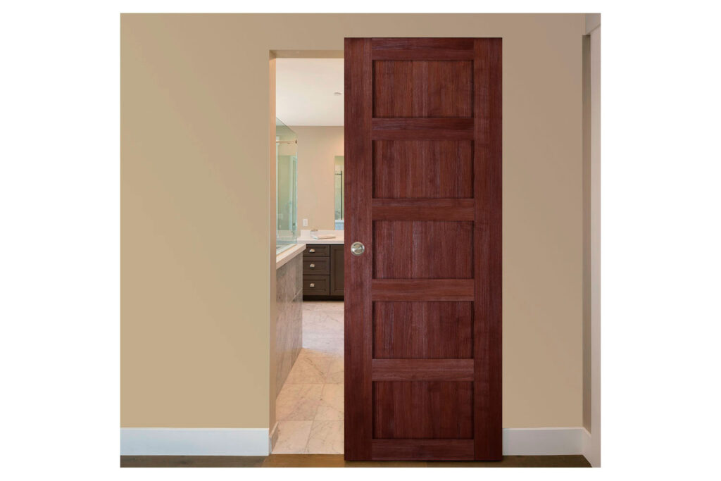 Nova Italia Stile 5 Lite Prestige Brown Laminate Interior Door - Magic Door