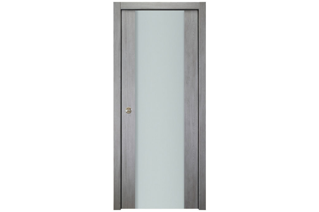 Nova Italia Vetro 01 Light Grey Laminate Interior Door - Single Pocket