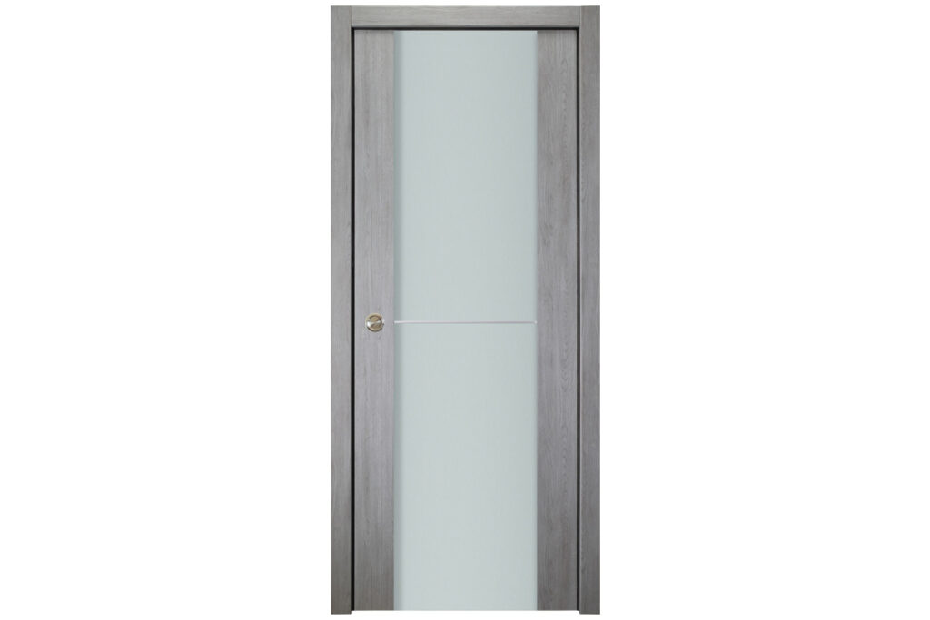 Nova Italia Vetro 1H Light Grey Laminate Interior Door - Single Pocket