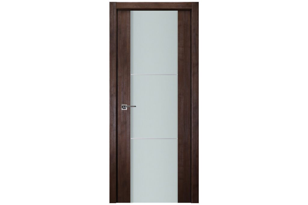 Nova Italia Vetro 2H Prestige Brown Laminate Interior Door - Single Door