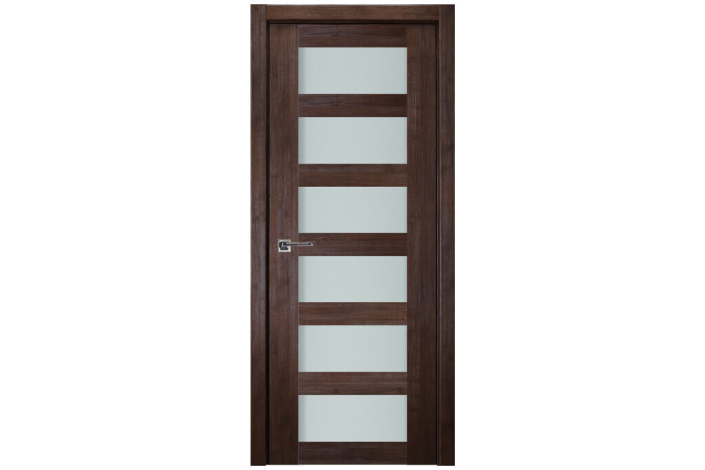 Nova Italia Vetro 6 Lite Prestige Brown Laminate Interior Door - Single Door