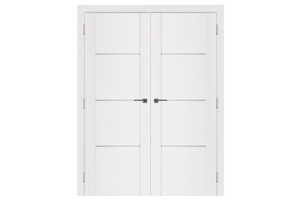 Nova Stile 006 Soft White Laminated Modern Interior Door - Double Door