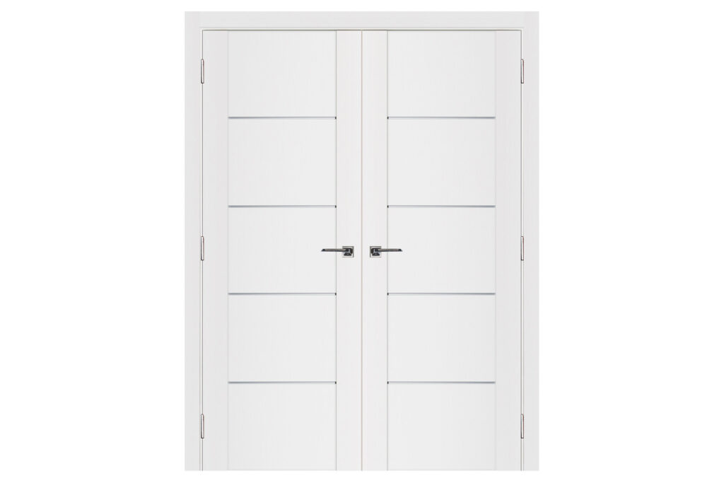 Nova Stile 007 Soft White Laminated Modern Interior Door - Double Door