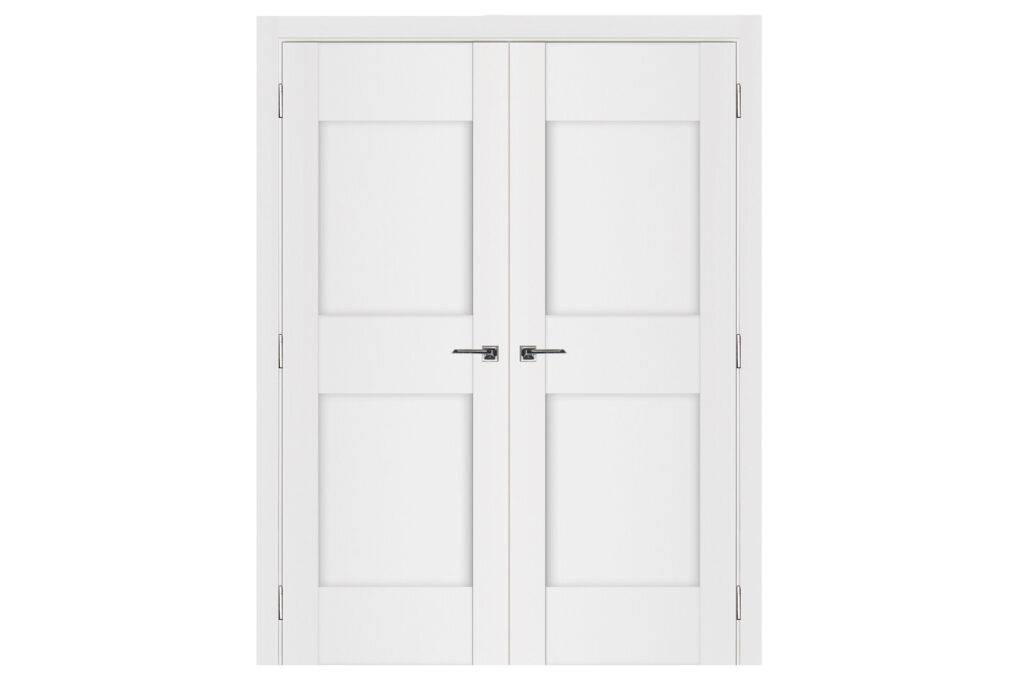 Nova Stile 013 Soft White Laminated Modern Interior Door - Double Door