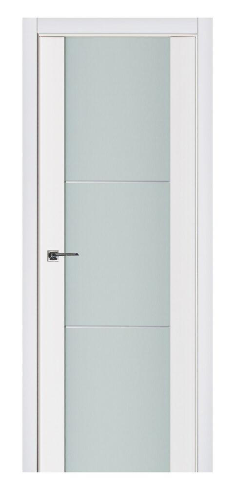Nova Triplex 004 Soft White Laminated Modern Interior Door