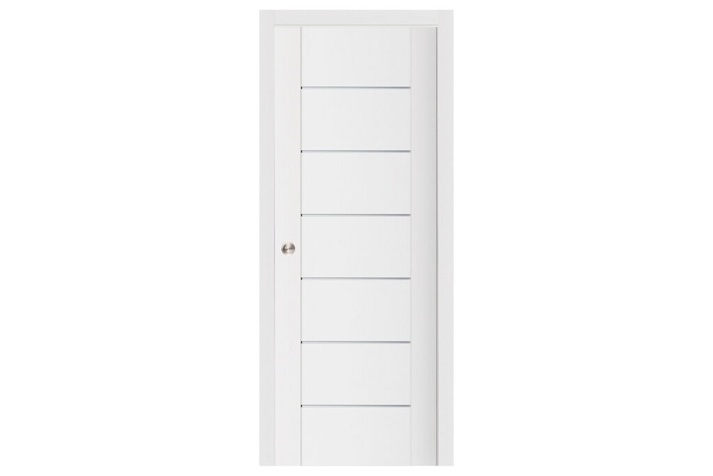 Nova Stile 009 Soft White Laminated Modern Interior Door - Single Pocket