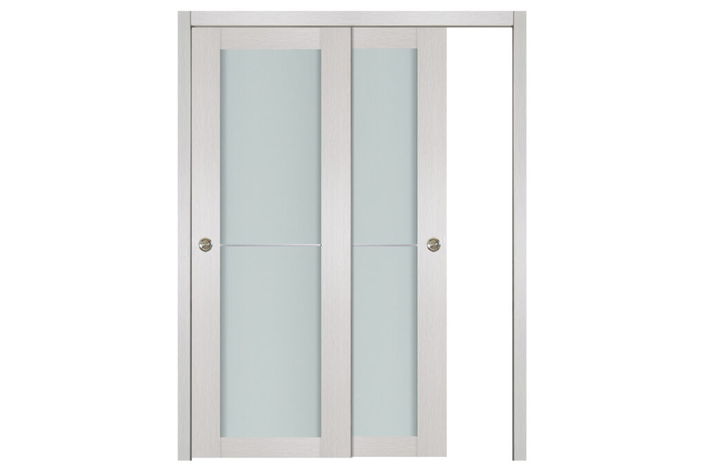 Nova 1 Lite 1H White Wenge Wood Laminated Modern Interior Door - Bypass Door