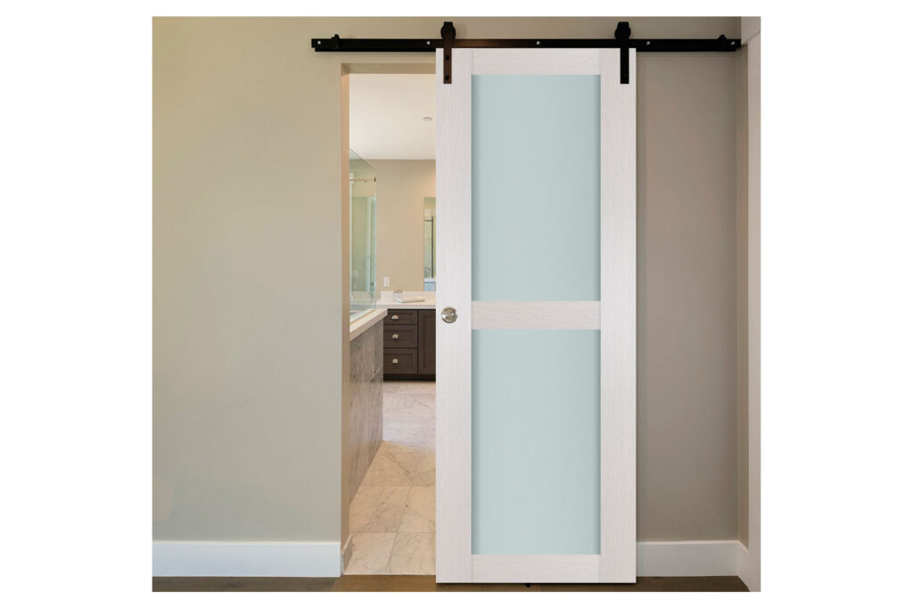 Nova 2 Lite White Wenge Wood Laminated Modern Interior Door - Barn Door