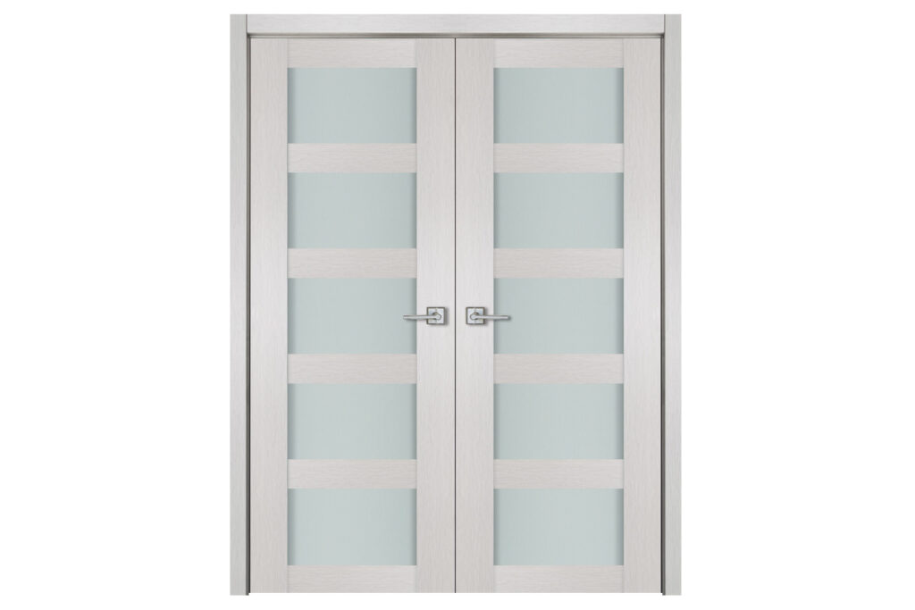 Nova 5 Lite White Wenge Wood Laminated Modern Interior Door - Double Door