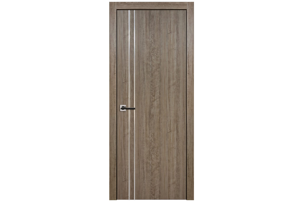 Nova HG-002V Dark Aloe Wood Laminated Modern Interior Door - Single Door