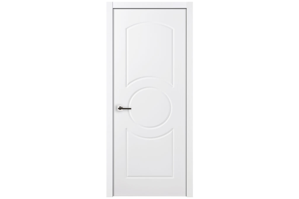 Nova Ovalo Soft White Laminated Traditional interior Door - Single Door
