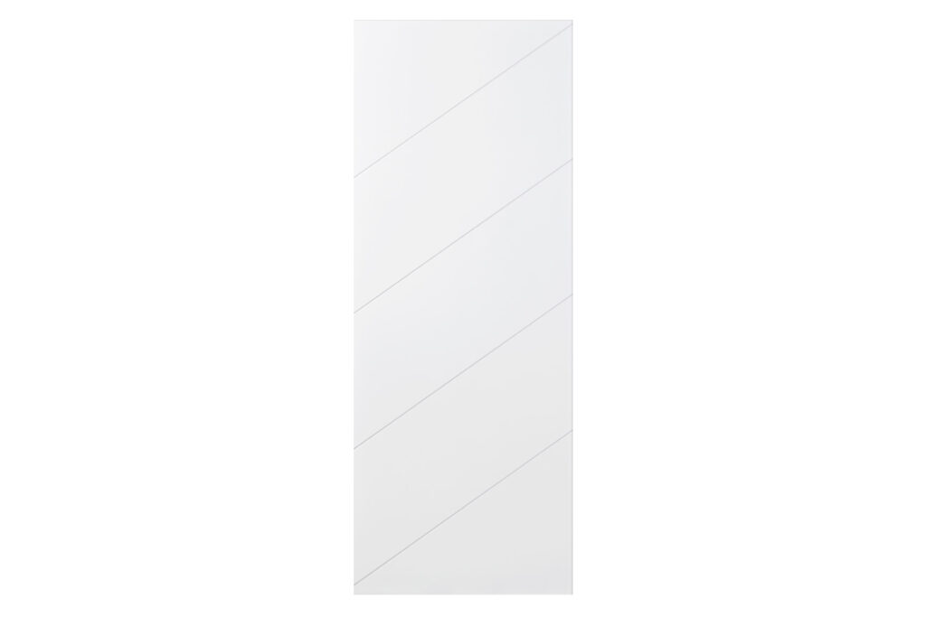 Nova Slant Soft White Laminated Traditional interior Door - Slab