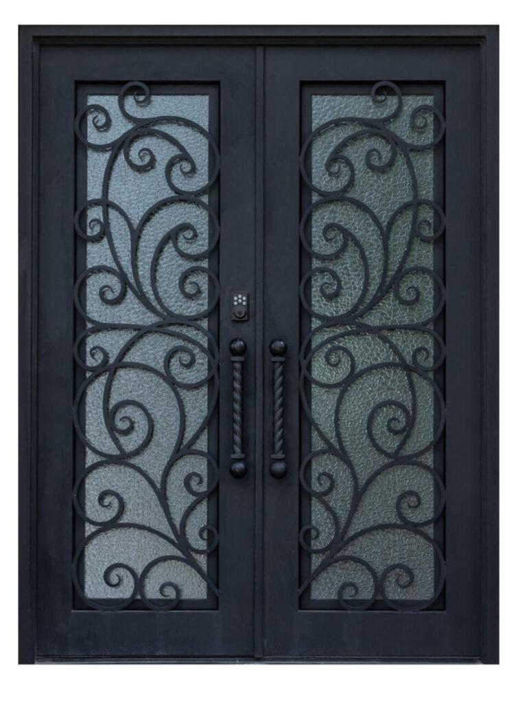 Nova Royal Series Wrought Iron Custom Exterior Door Style 019