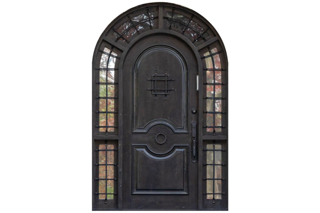 Nova Royal Series Wrought Iron Custom Exterior Door Style 021