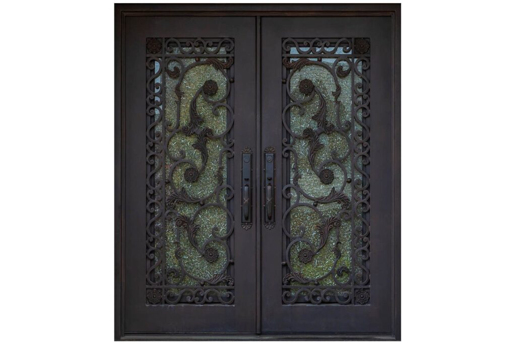 Nova Royal Series Wrought Iron Custom Exterior Door Style 026