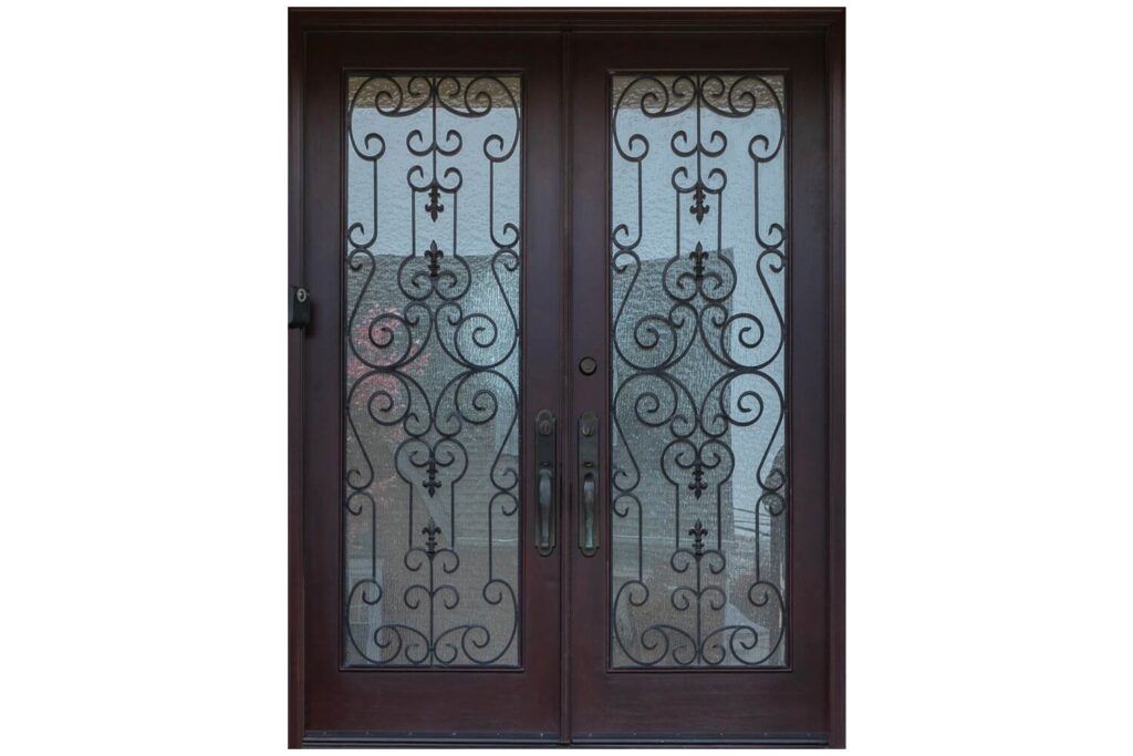 Nova Royal Series Wrought Iron Custom Exterior Door Style 027