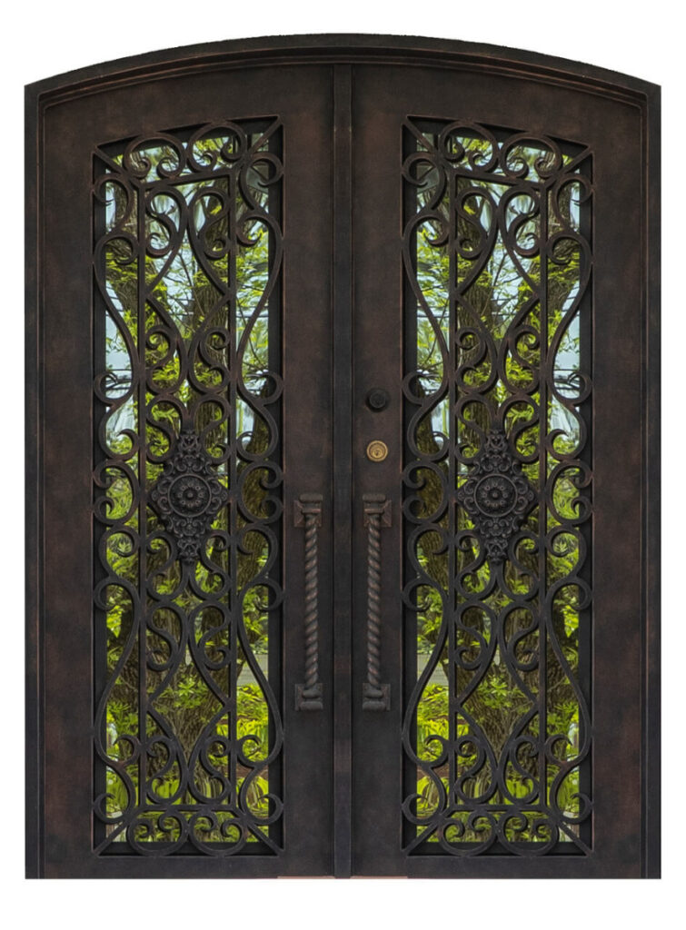 Nova Royal Series Wrought Iron Custom Exterior Door Style 048