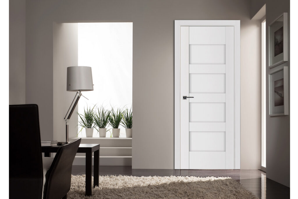 Nova Stile 035 Soft White Laminated Modern Interior Door
