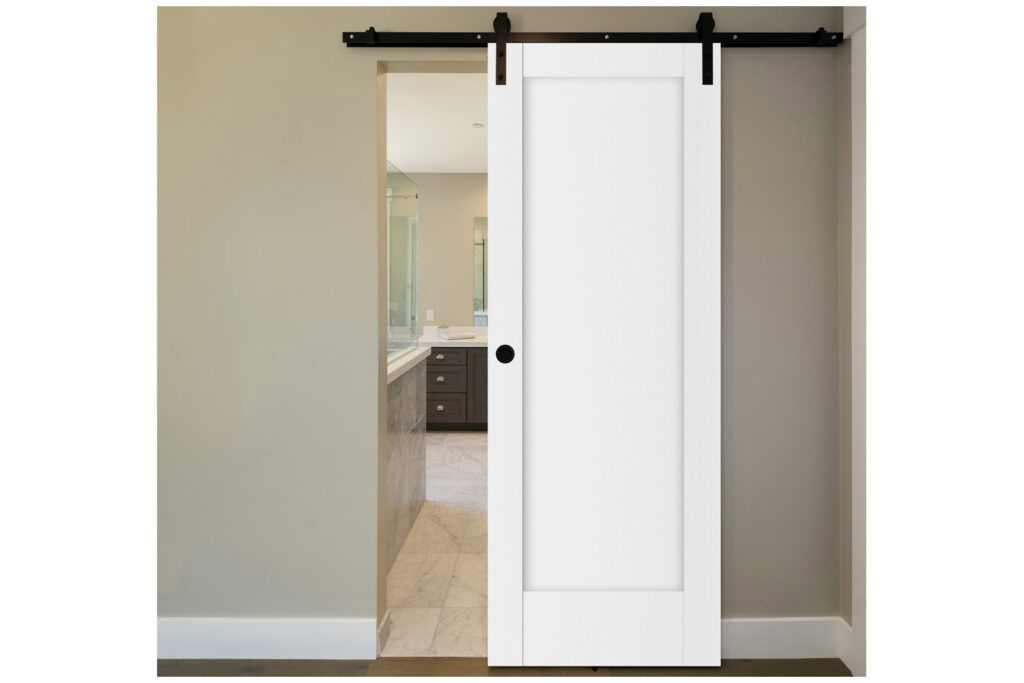 Nova Stile 059 Soft White Laminated Modern Interior Door - Barn Door