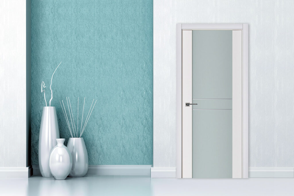 Nova Triplex 003 Soft White Laminated Modern Interior Door