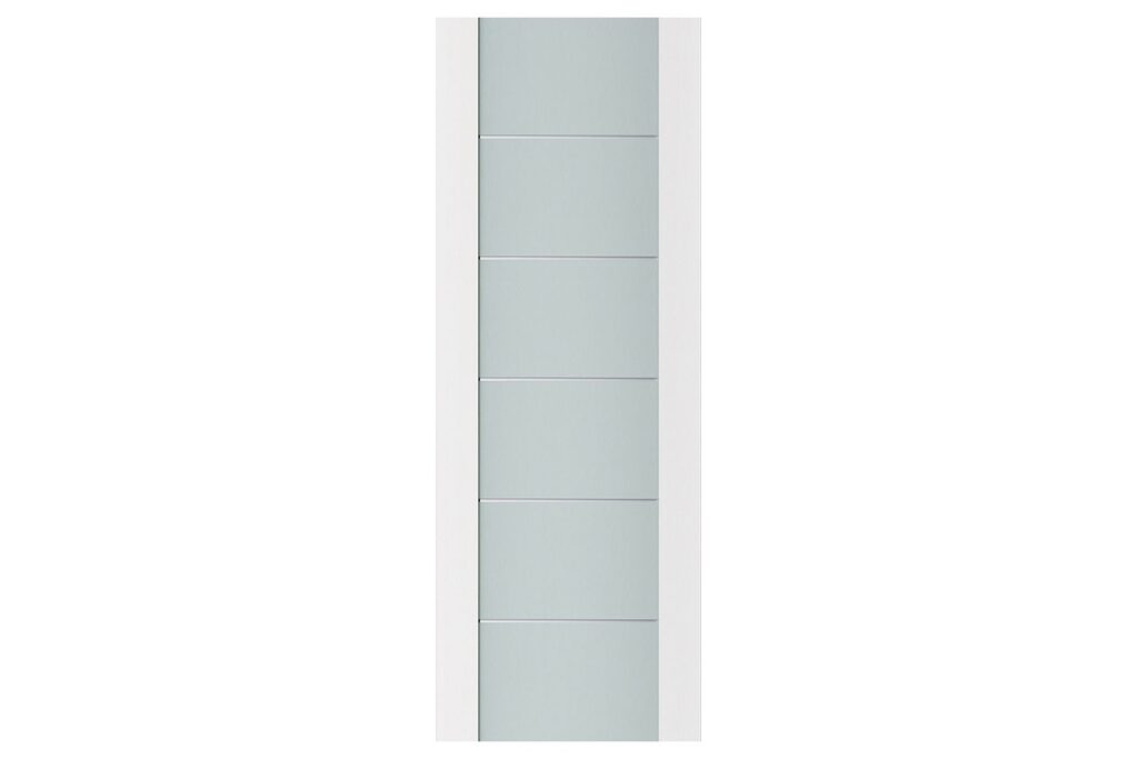 Nova Triplex 008 Soft White Laminated Modern Interior Door - Slab