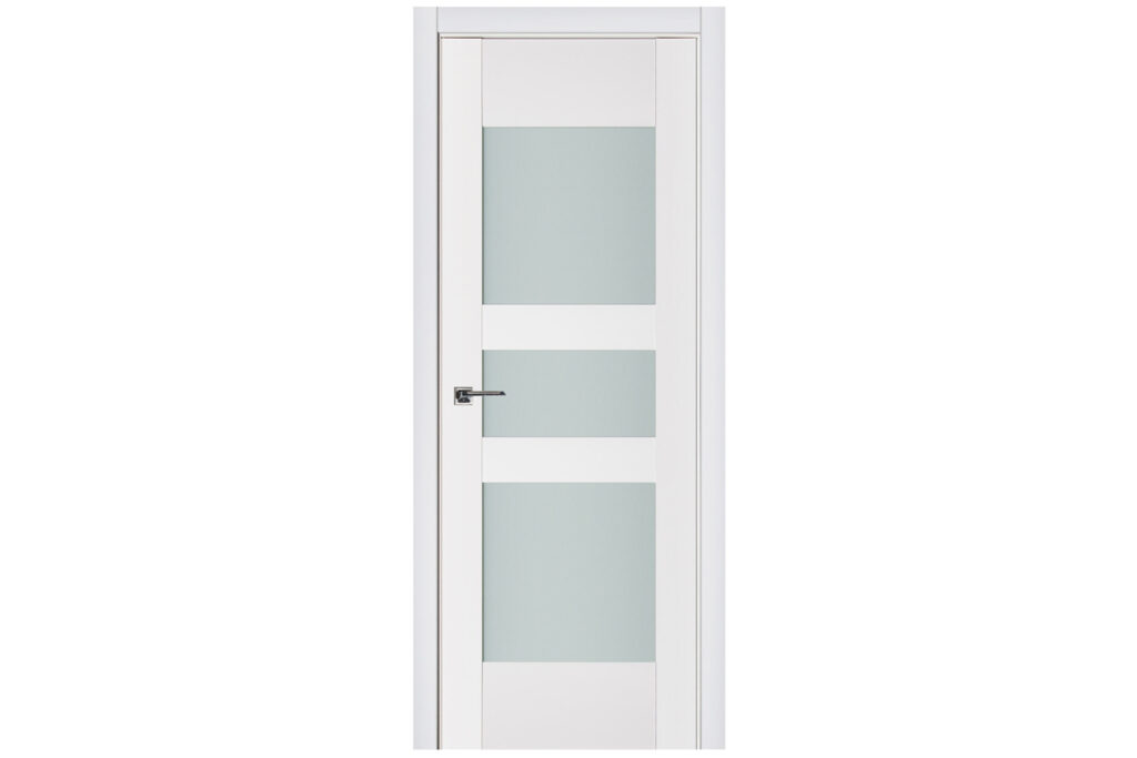 Nova Triplex 036 Soft White Laminated Modern Interior Door - Single Door