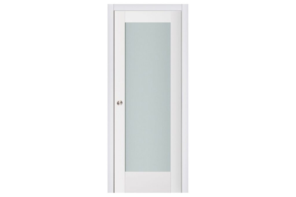 Nova Triplex 056 Soft White Laminated Modern Interior Door - Single Pocket