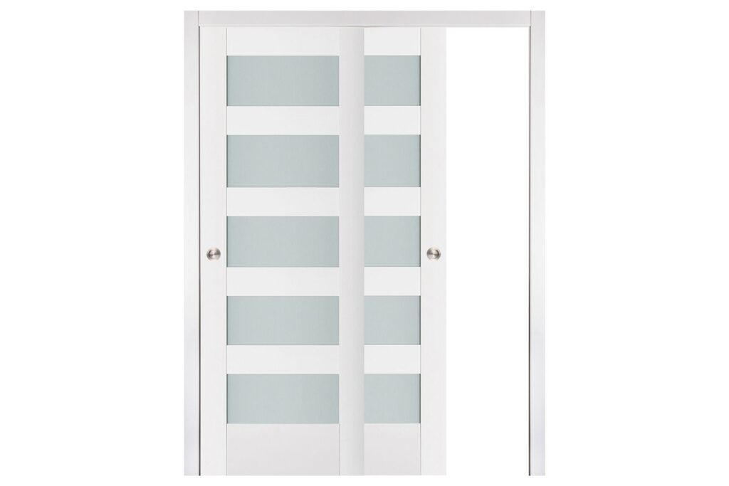 Nova Triplex 059 Soft White Laminated Modern Interior Door - Bypass Door