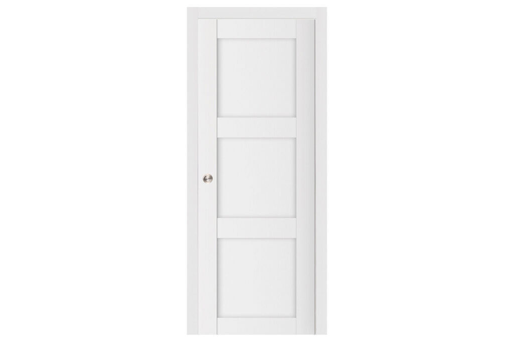 Nova Stile 025 Soft White Laminated Modern Interior Door - Single Pocket