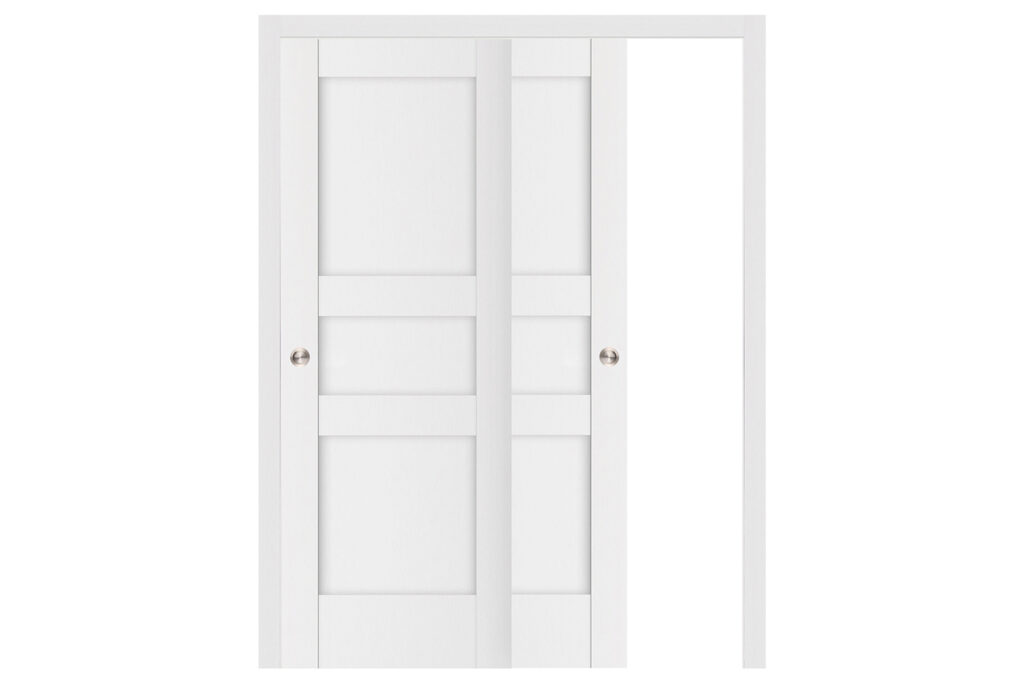 Nova Stile 039 Soft White Laminated Modern Interior Door - Bypass Door