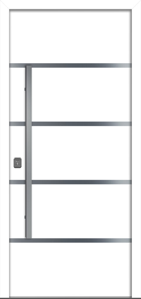 Nova Inox S3 White Modern Exterior Door Right-in
