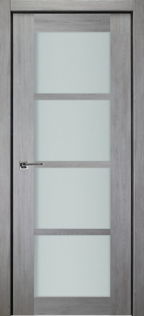 Nova Italia Light Gray 4-Lite Laminated French Door