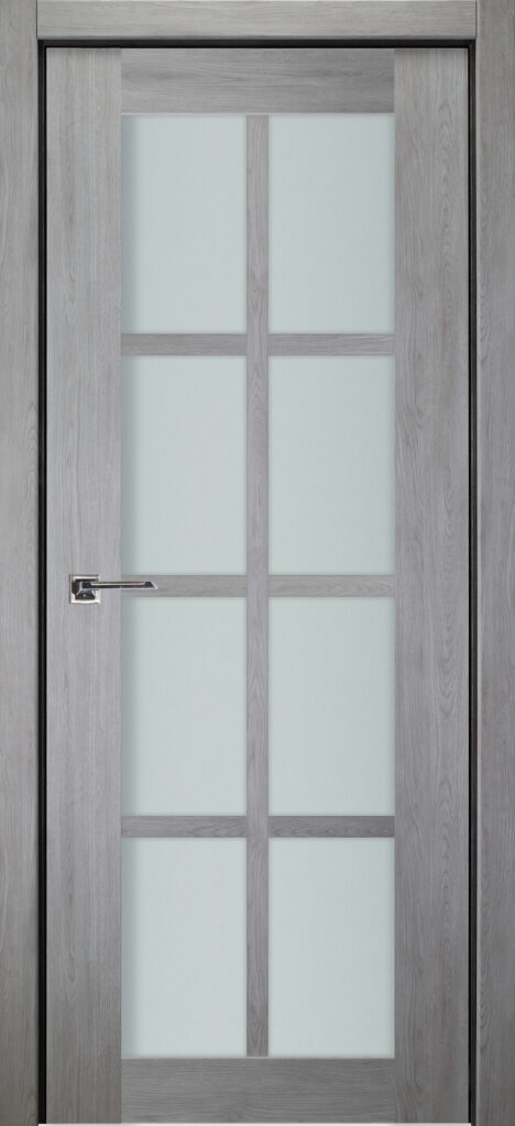Nova Italia Light Gray 8-Lite Laminated French Door
