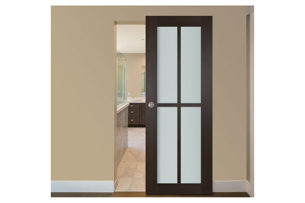 Italia 4-Lite Vertical French Interior Door Premium Wenge Magic Door
