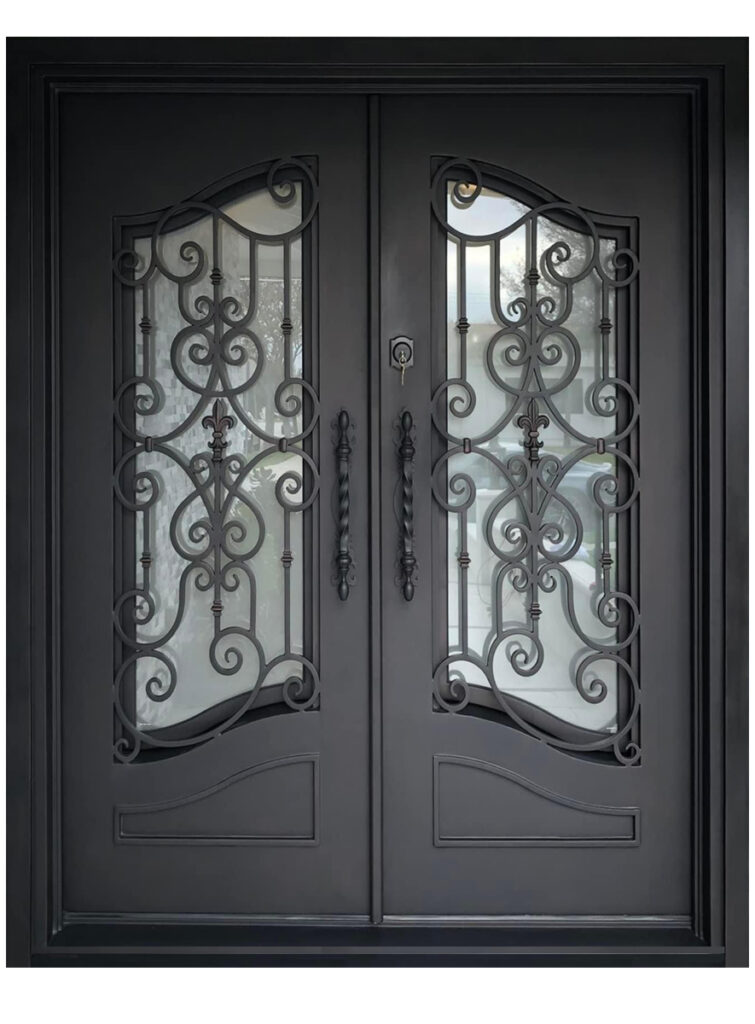 Nova Royal Series Wrought Iron Custom Exterior Door - Style 061