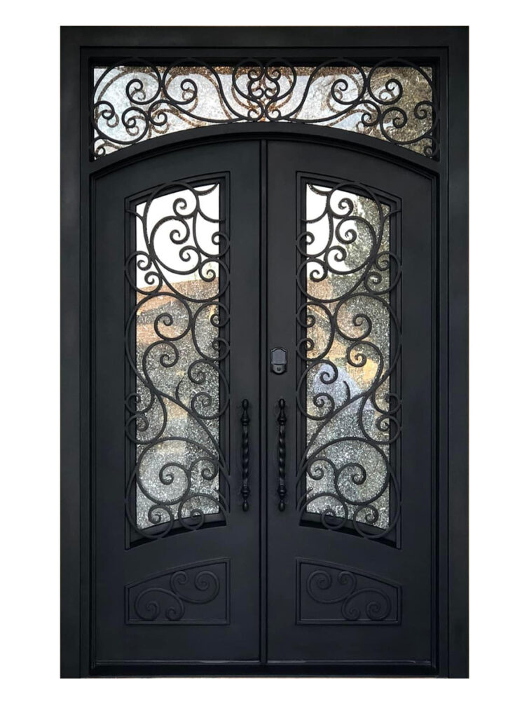 Nova Royal Series Wrought Iron Custom Exterior Door - Style 063