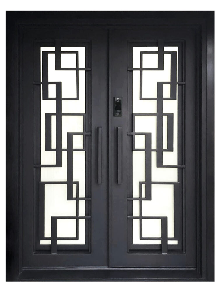 Nova Royal Series Wrought Iron Custom Exterior Door - Style 064