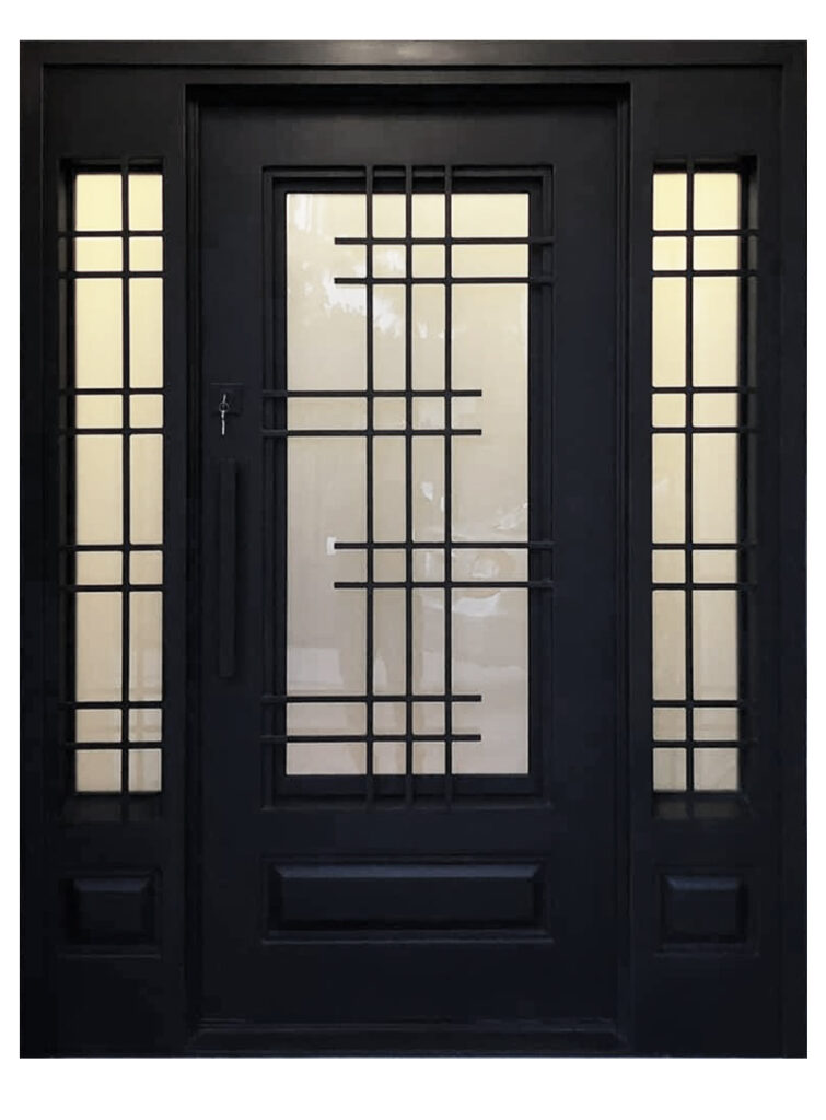Nova Royal Series Wrought Iron Custom Exterior Door - Style 069